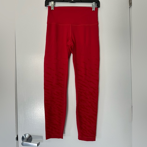 lululemon athletica Pants - Lululemon Align Pant 25" High-Rise Sz 6 Red Velvet Zebra Fabric EUC Worn Once